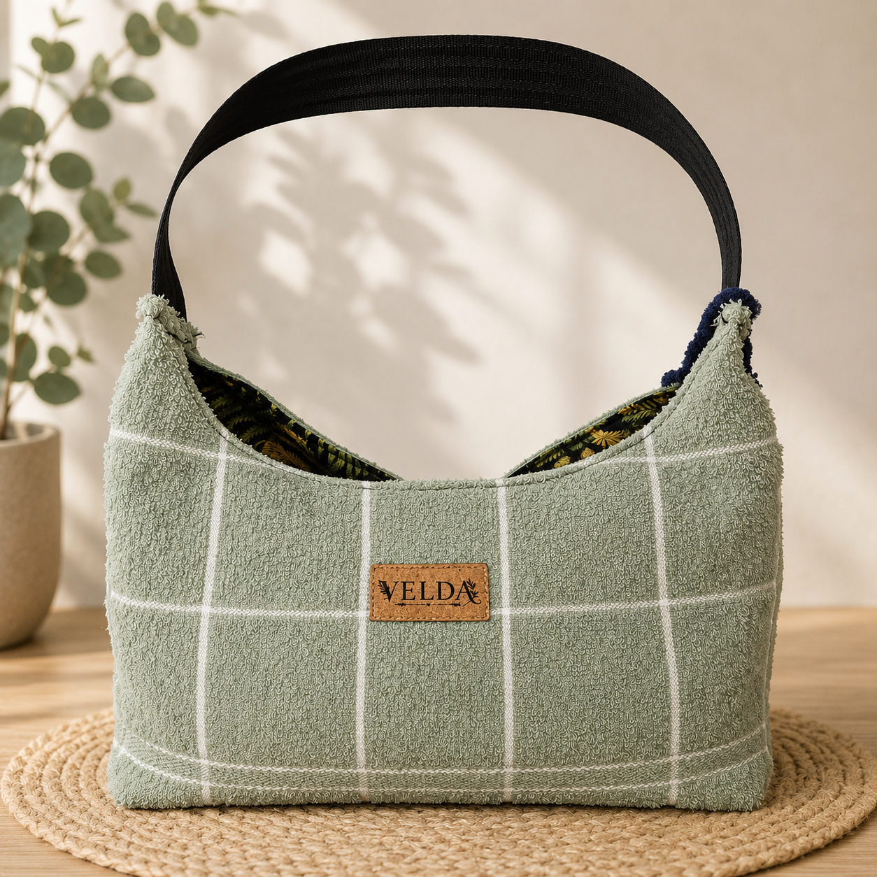 Velda Boho Bag – One-of-a-Kind Vintage Towel Handbag