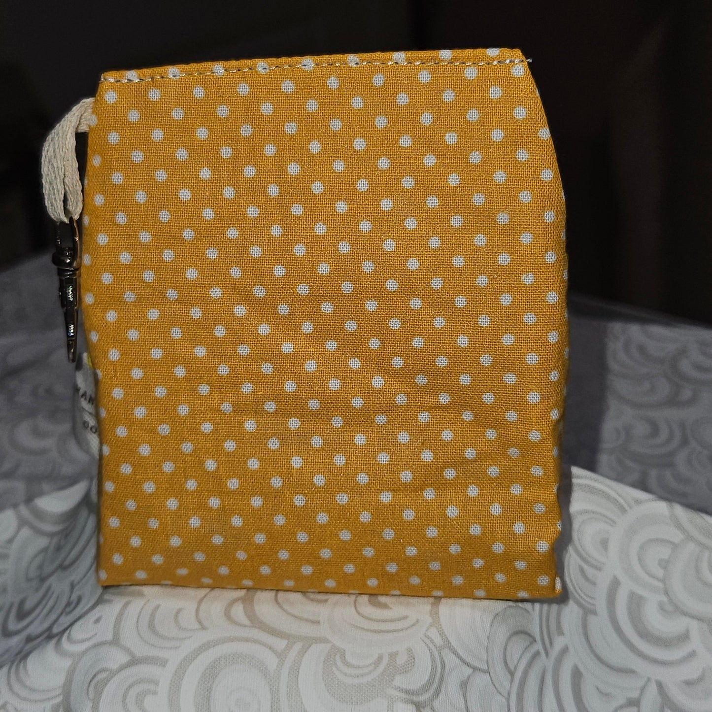 Standing Zipper Pouch — Red Stars & Navy Plaid