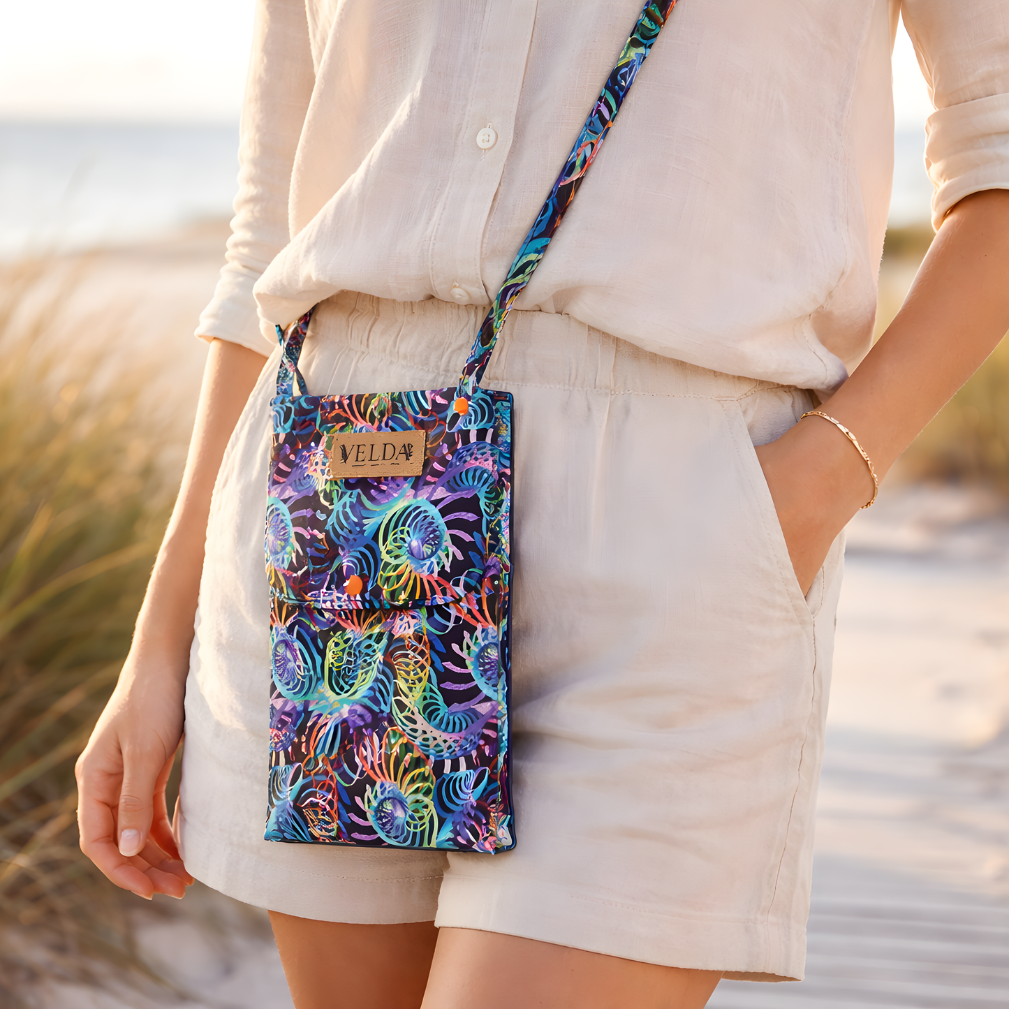 Cotton Crossbody Bag | Handmade OOAK