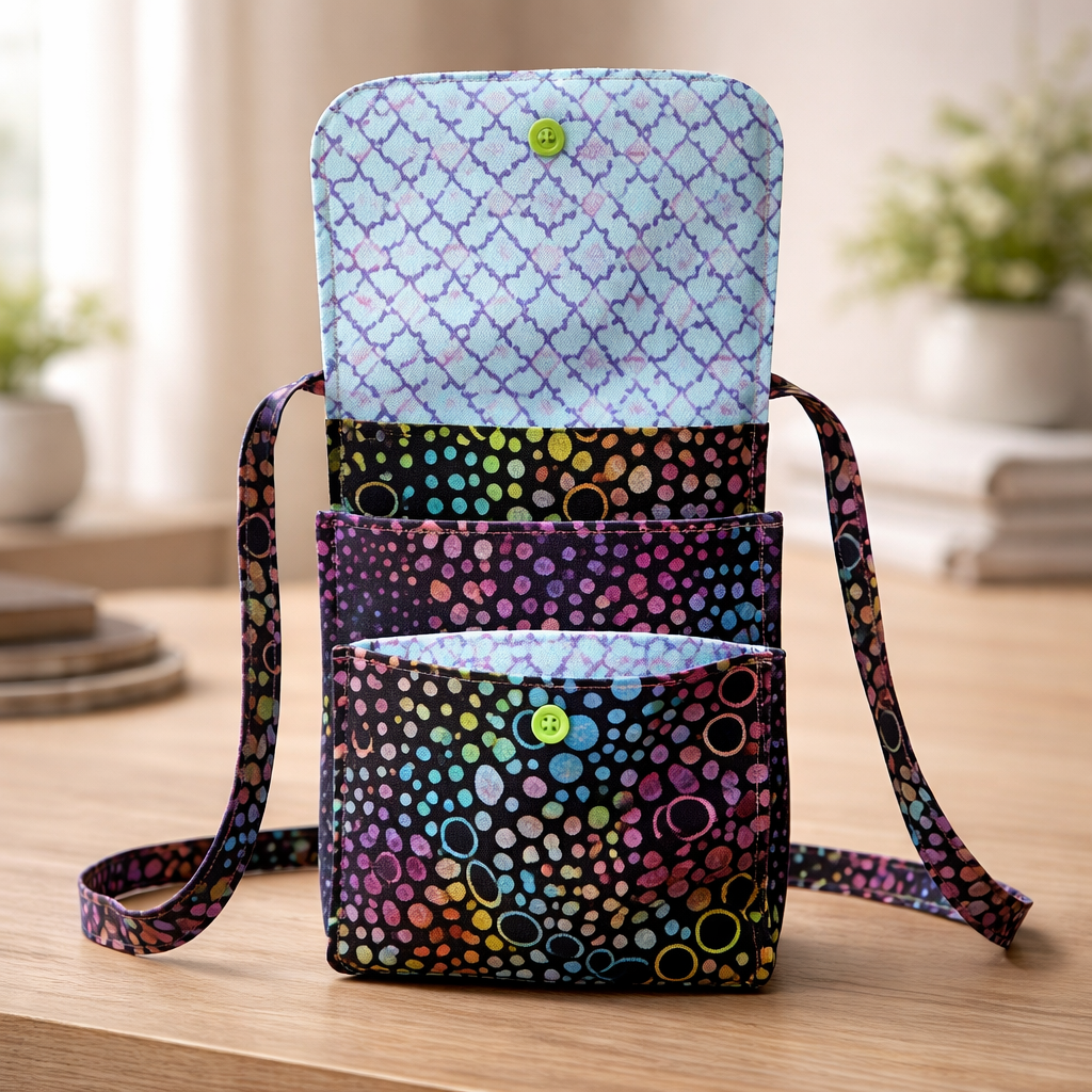 Cotton Crossbody Bag | Handmade OOAK