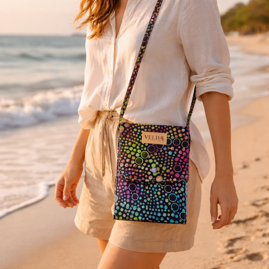 Cotton Crossbody Bag | Handmade OOAK