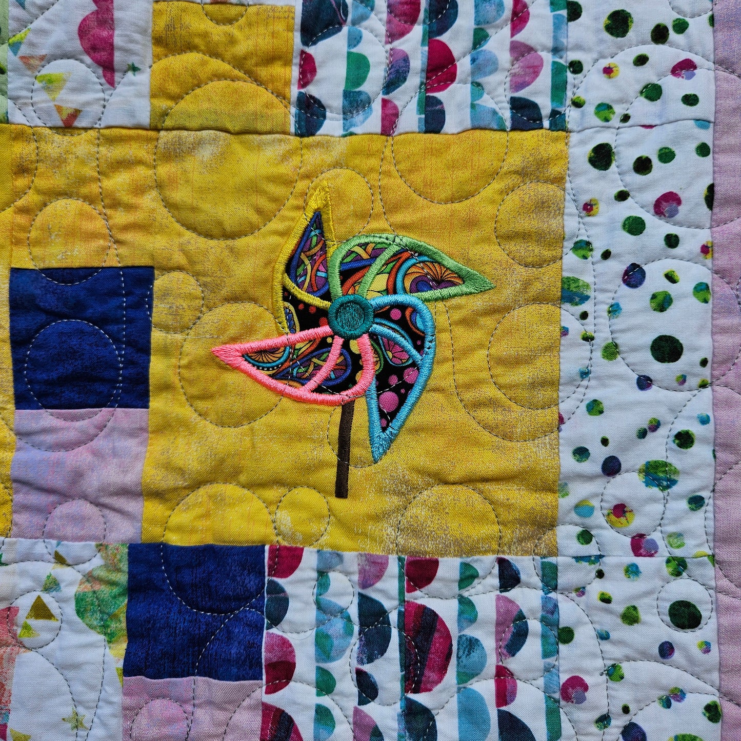 Butterfly Garden Lane – Handmade Baby Girl Quilt (30x38)
