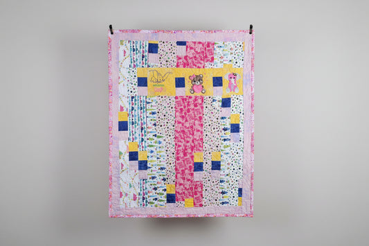 Sweet Safari Dreams – Handmade Baby Girl Quilt (30x38)