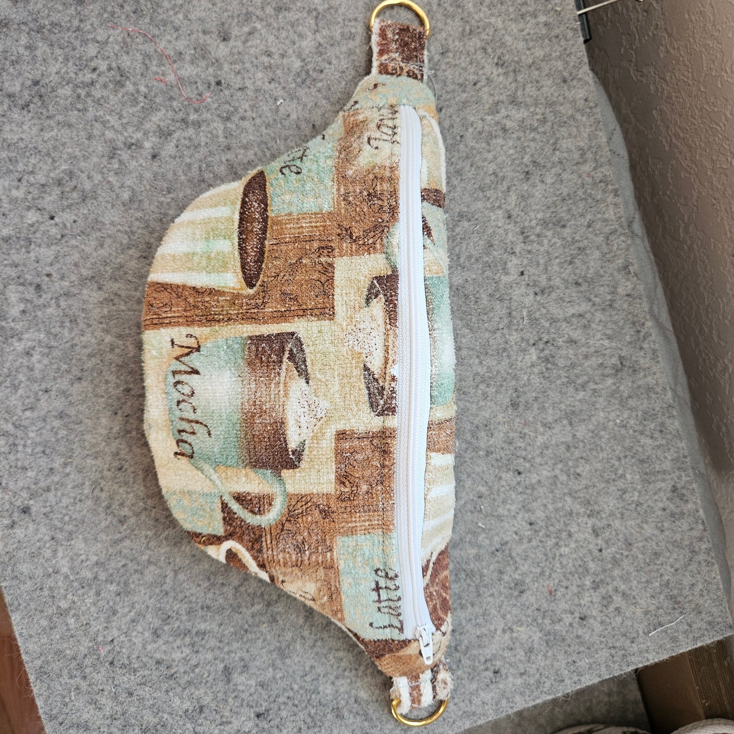 Mocha Neutral Festival Bag – Luxe Boho Crossbody | Upcycled Towel Bag with Goldtone Hardware