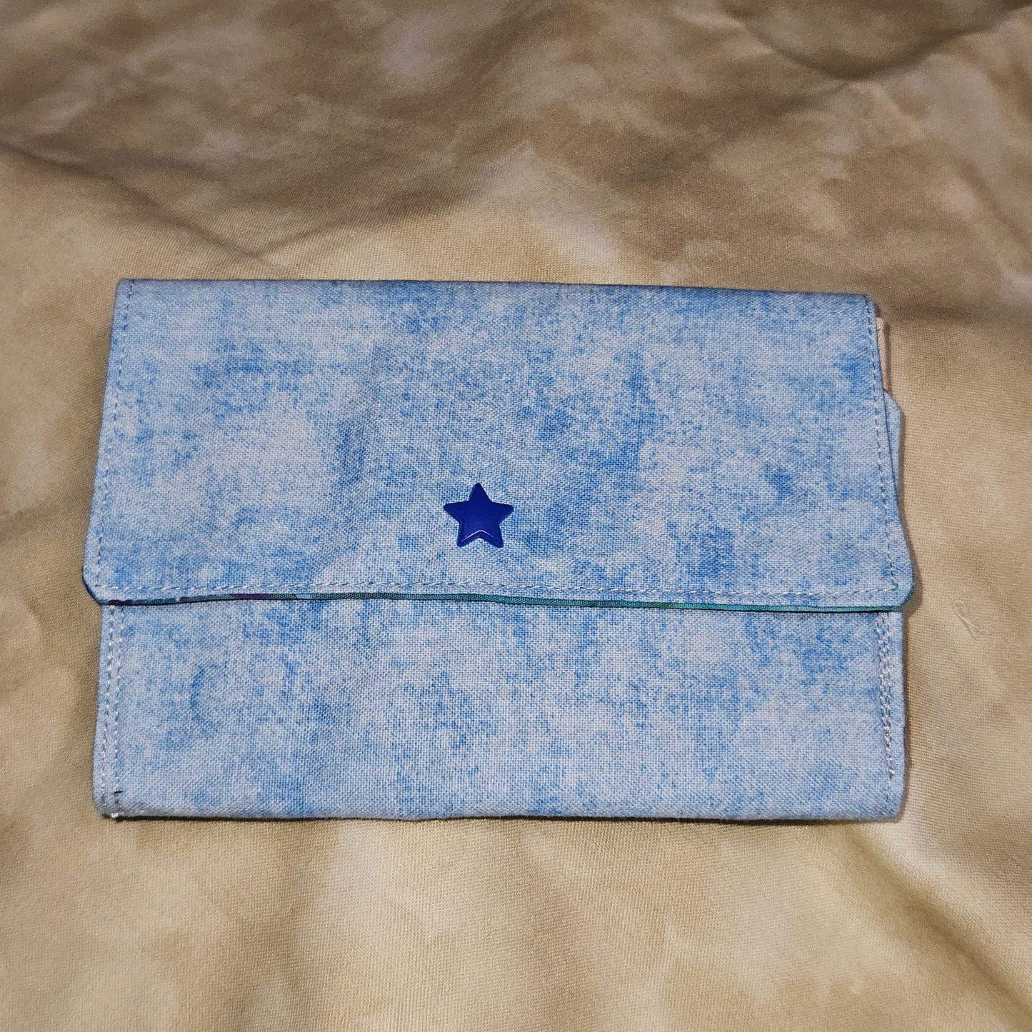 Chambray Denim Snap Card Wallet