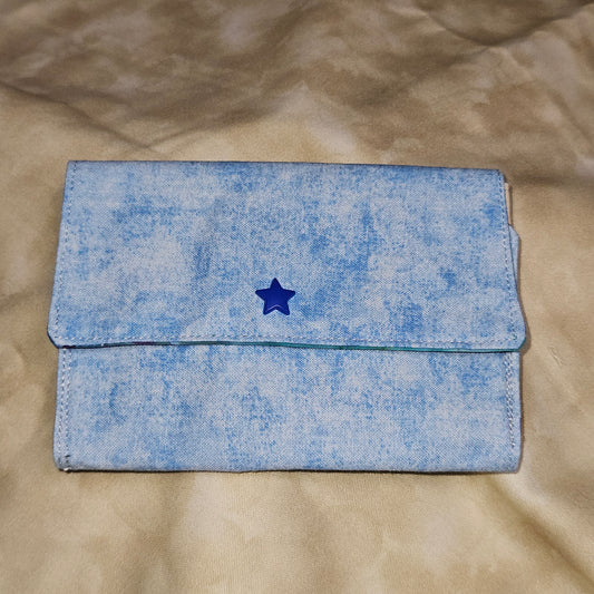 Chambray Denim Snap Card Wallet