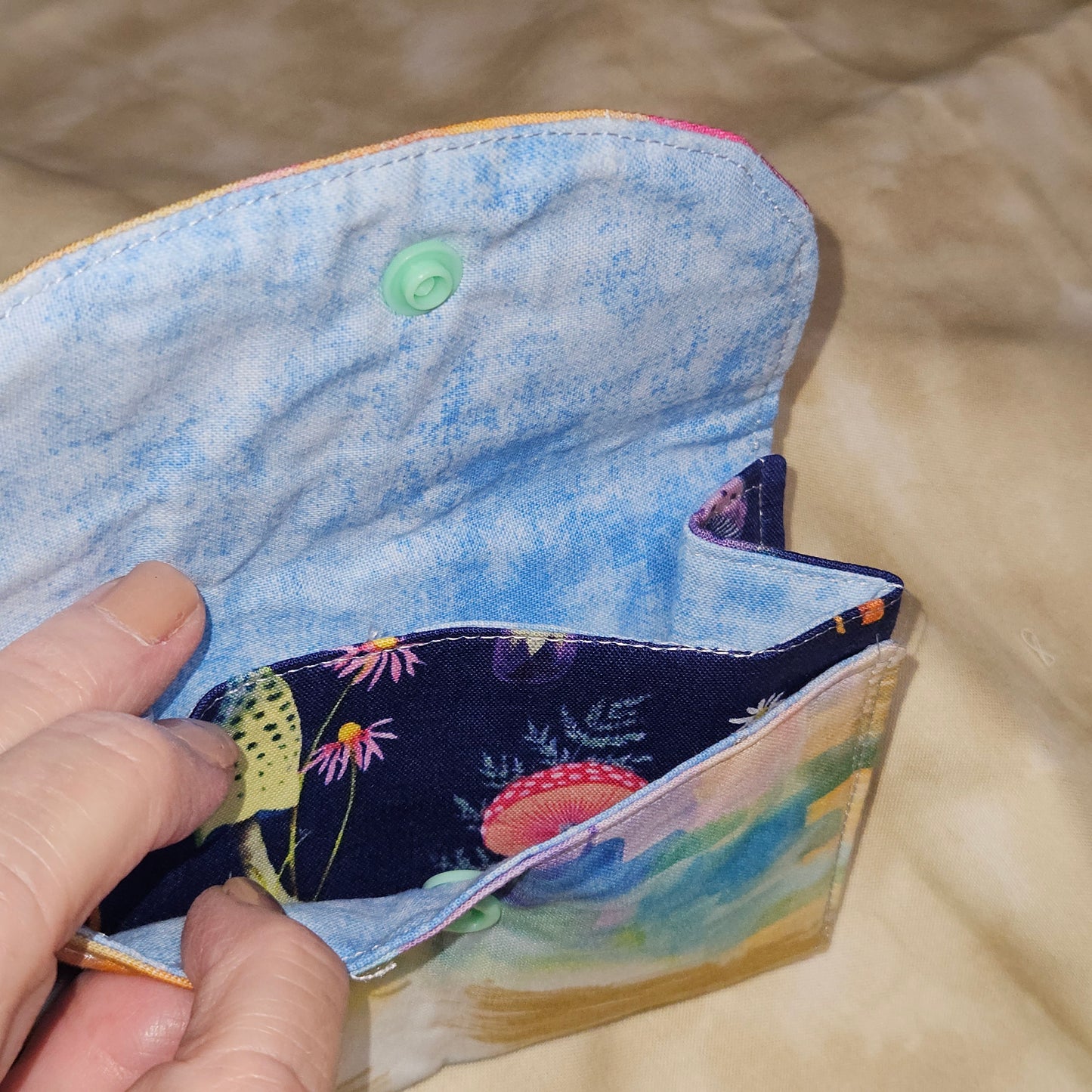 Watercolor Snap Card Wallet