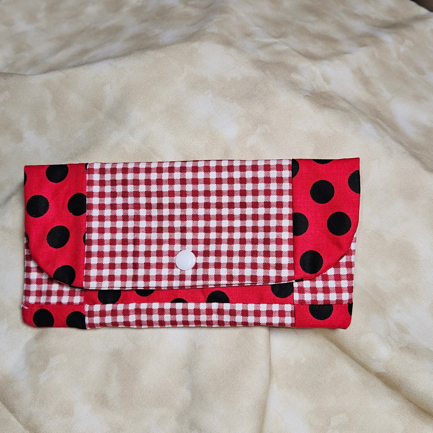 Polka Dot & Gingham Currency Wallet