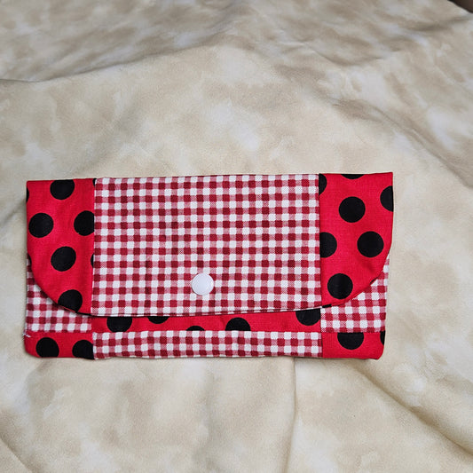 Polka Dot & Gingham Currency Wallet