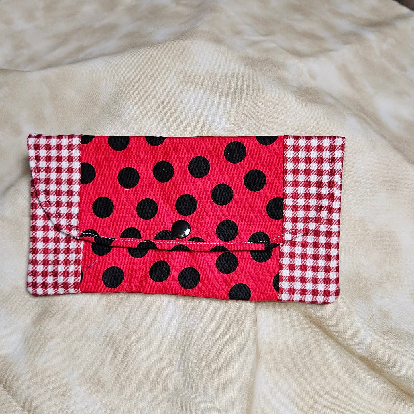 Gingham & Polka Dot Currency Wallet