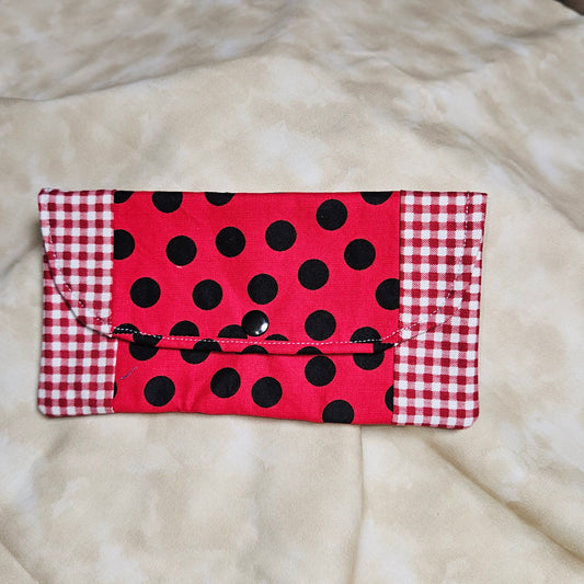 Gingham & Polka Dot Currency Wallet