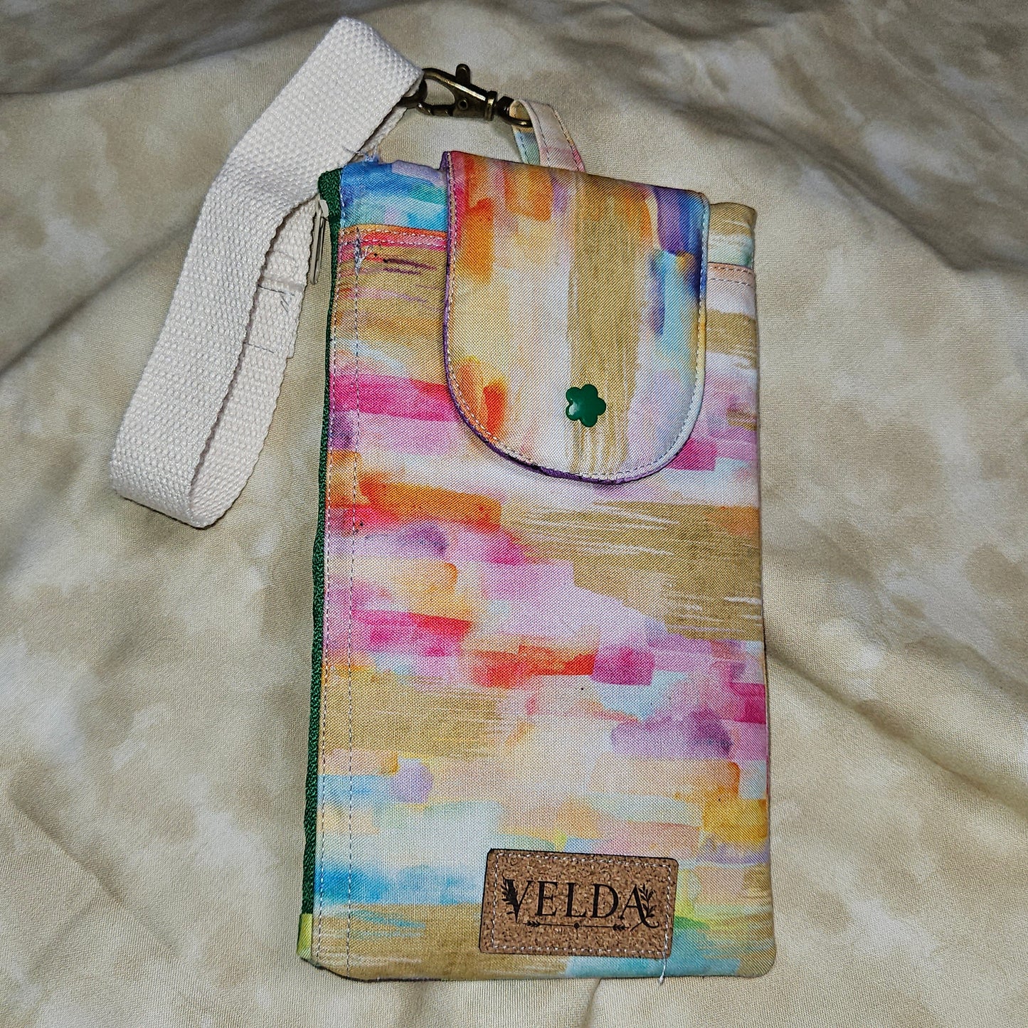 Watercolor Brushstroke Wristlet Bag