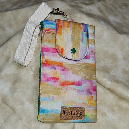 Watercolor Brushstroke Wristlet Bag