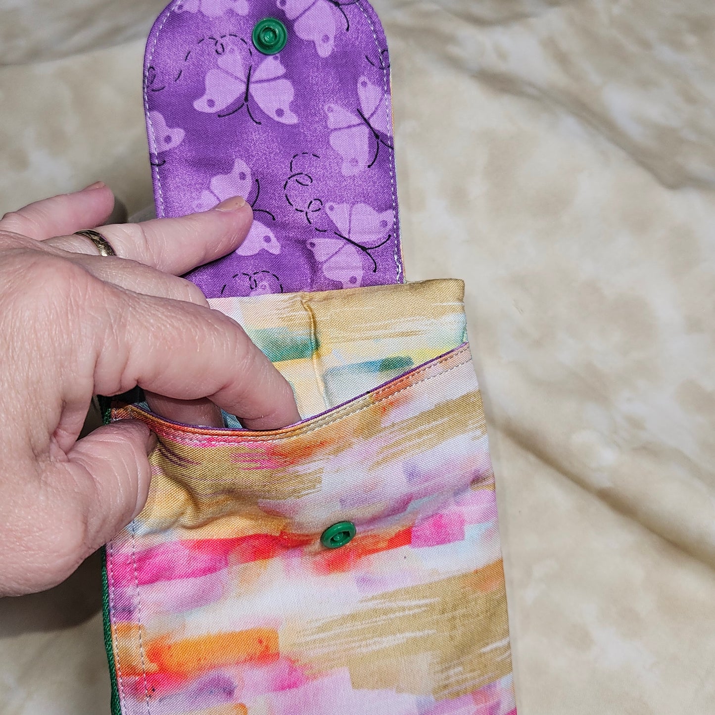 Watercolor Brushstroke Wristlet Bag