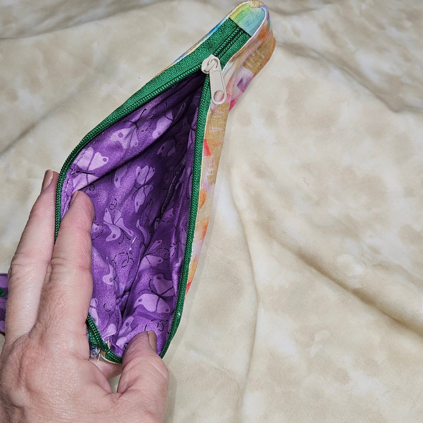Watercolor Brushstroke Wristlet Bag