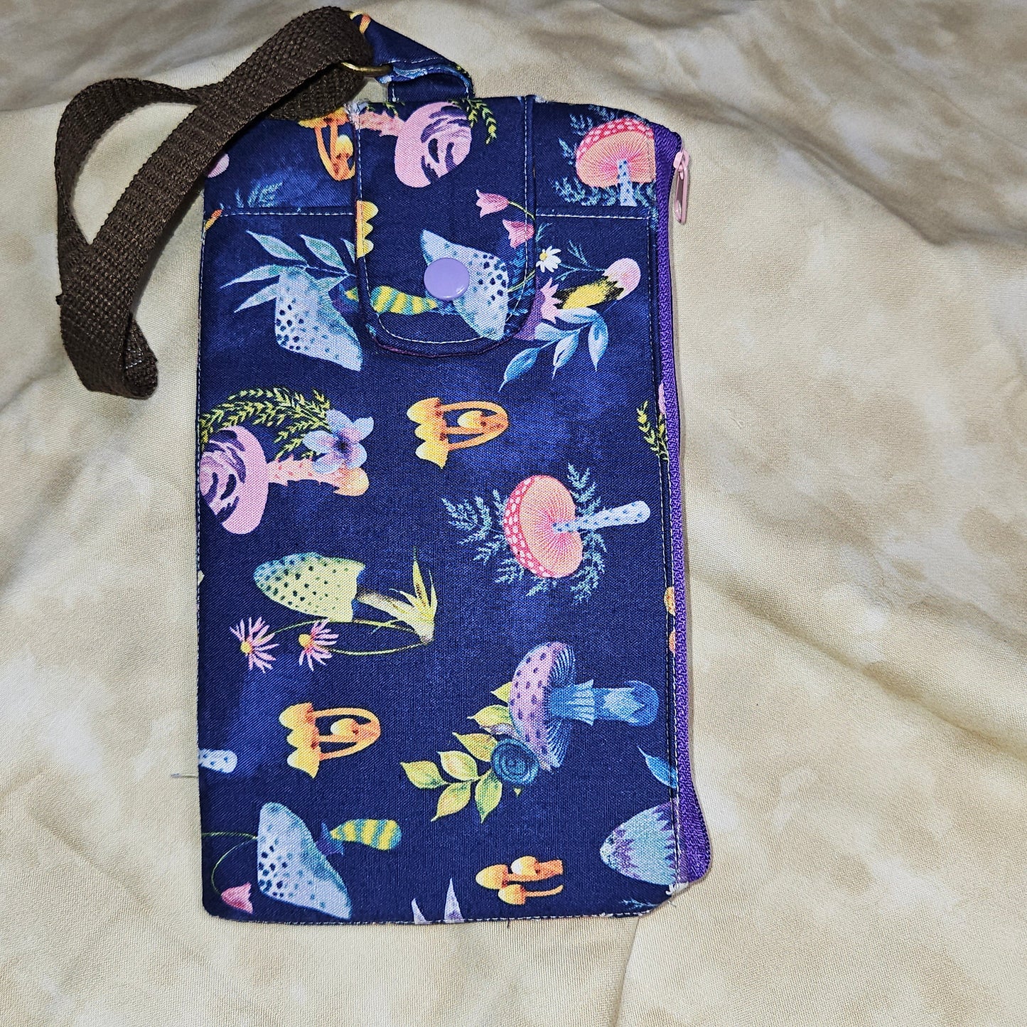 Whimsical Mushroom Wristlet Bag