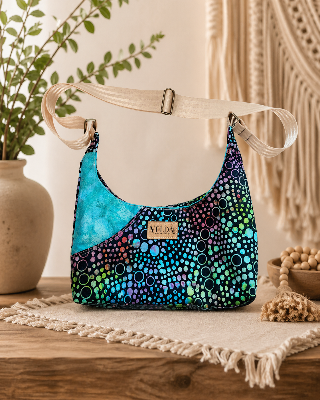 VELDA Curve — OOAK Handmade Crossbody Bag (Only One Available)