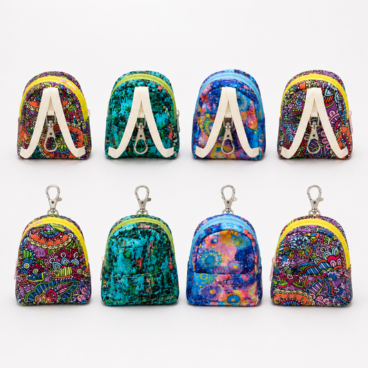 Mini Backpack Charm Keychain