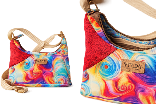 VELDA Curve Bag – Red Swirl Edition