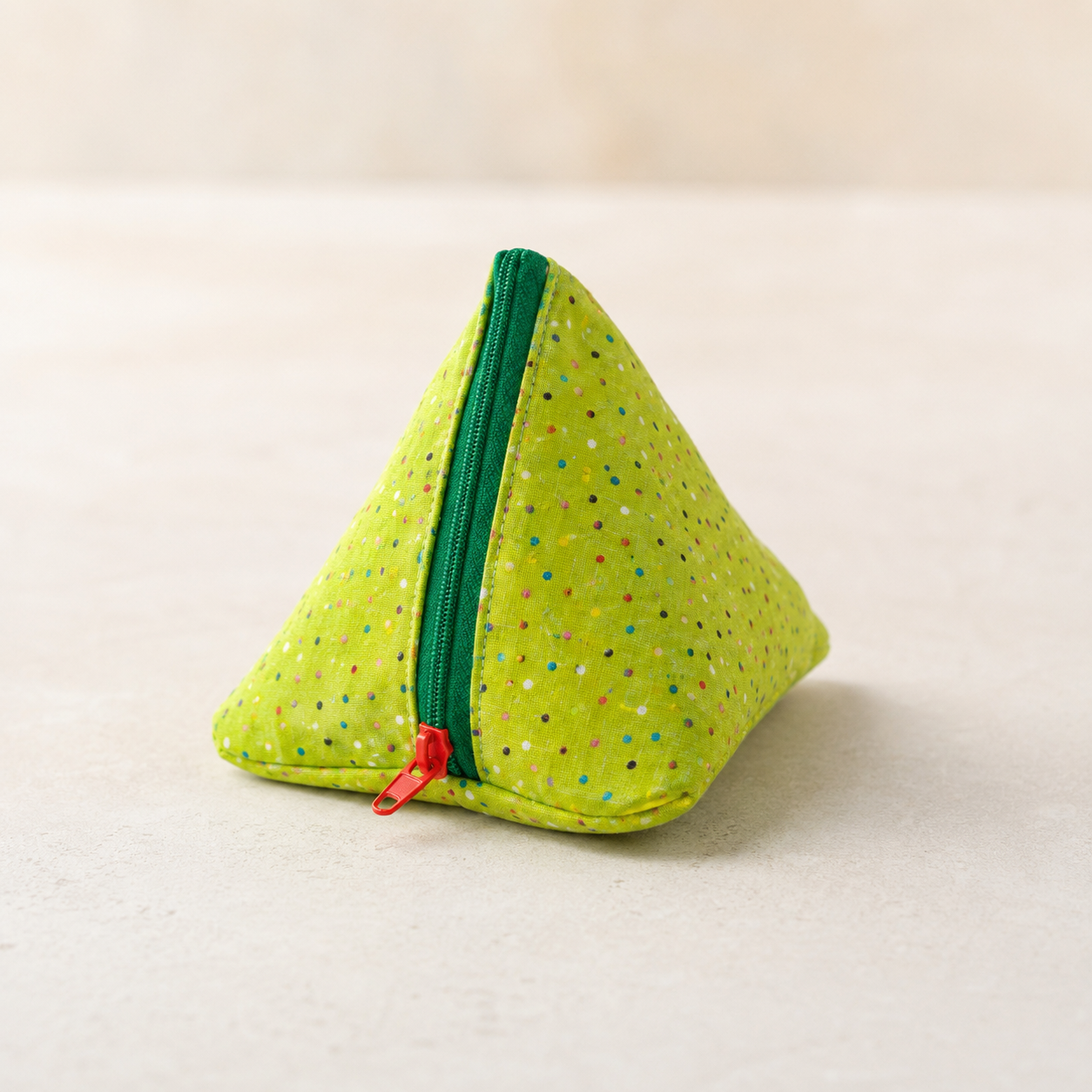 Handmade Triangle Zipper Pouch