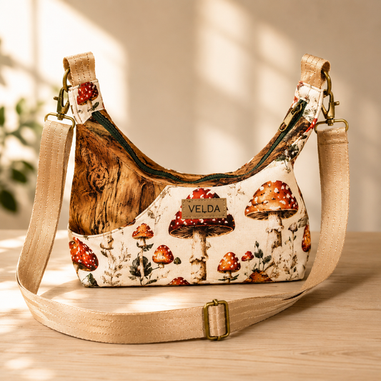 Velda Curve Bag – Woodland Mushroom Edition