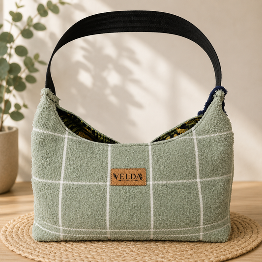 Velda Boho Bag – One-of-a-Kind Vintage Towel Handbag