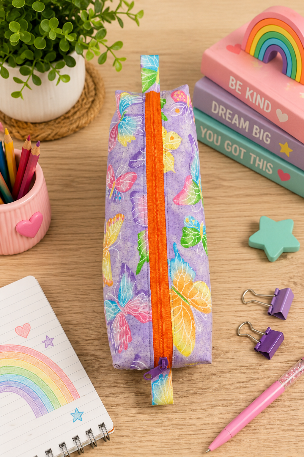 Handmade Kids Pencil Case | Colorful Zipper Pouch | School Supply Bag | OOAK Velda’s Vintage