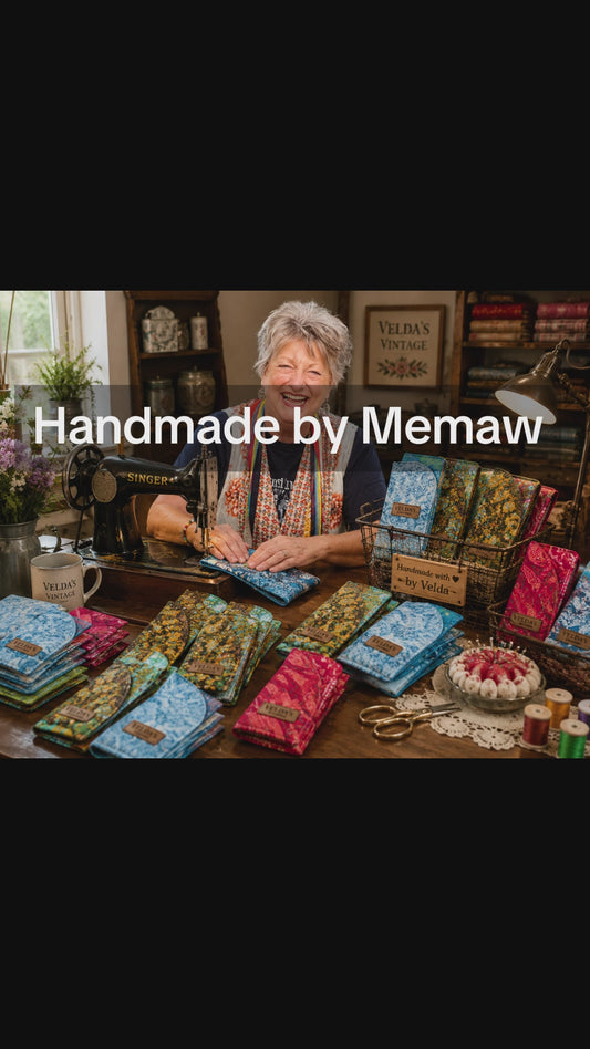 Velda Vintage Handmade Fabric Cases | OOAK Cotton Organizer