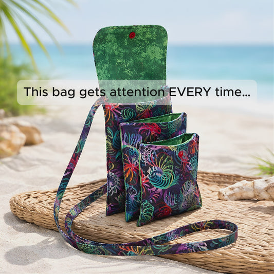 Cotton Crossbody Bag | Handmade OOAK
